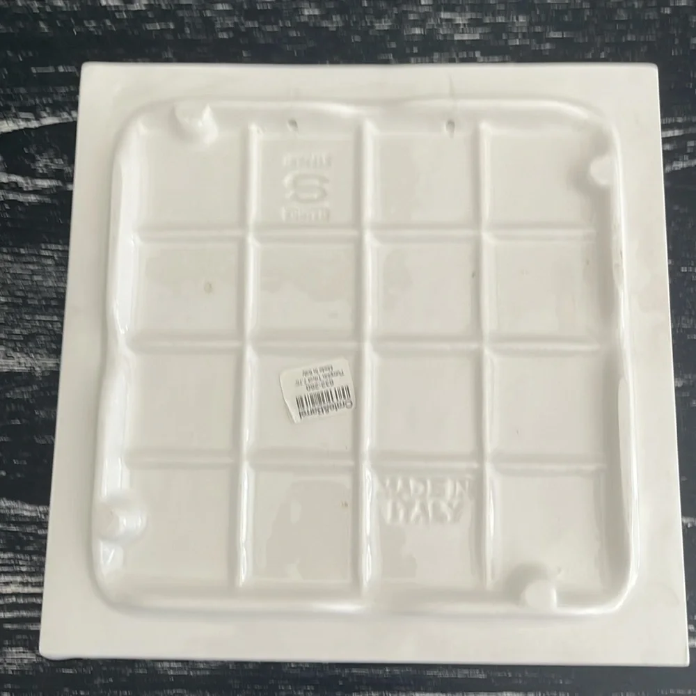 Crate & Barrel white pumpkin trivet or wall hanging. Made in Italy